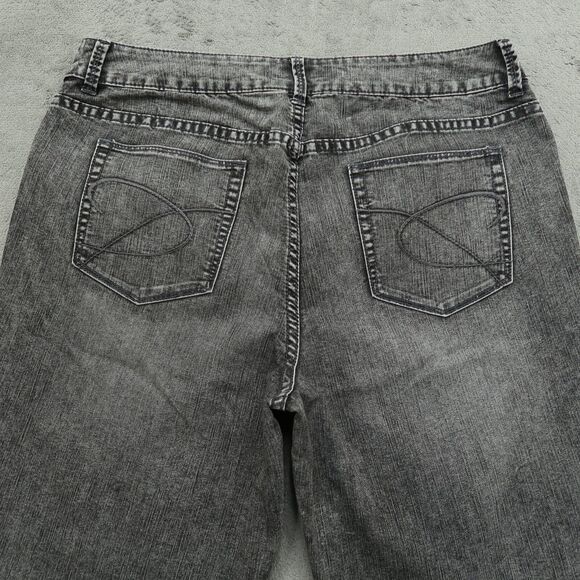 Chico's Platinum Jeans Womens US-12S Gray Mid-Rise Straight Slim Leg 29" Inseam - Picture 11 of 13